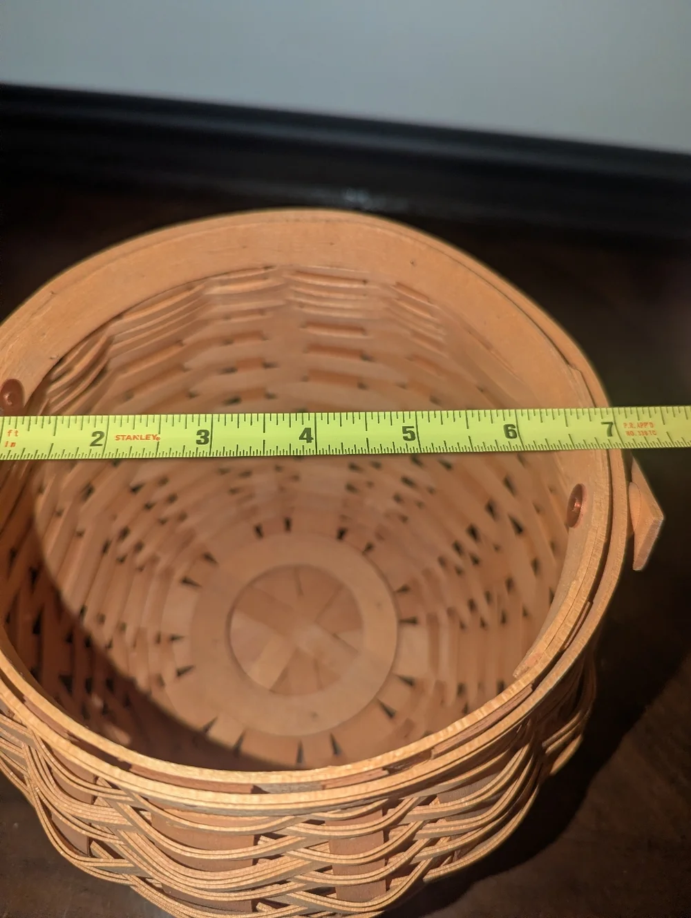 Vintage 1991 Longaberger Small Round Fruit Berry Basket - Signed RKS
